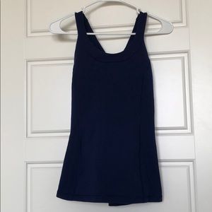 Navy lulu tank with built in bra